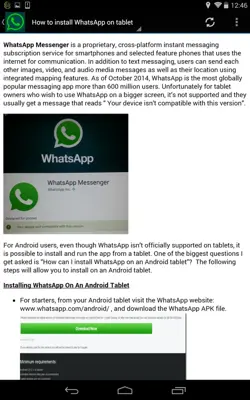 Install WhatsApp on tablet android App screenshot 0