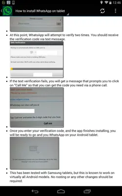 Install WhatsApp on tablet android App screenshot 2